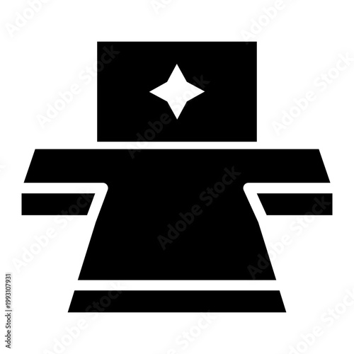 Runway Model Vector Glyph Icon Design