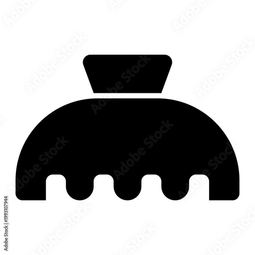 Hairclip Vector Glyph Icon Design