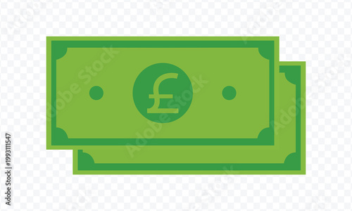 Pound icon on white background. flat style. pound icon for your web site design, logo, app, UI. Green pound symbol. euro vector icon sign. Vector Illustration . EPS 10 .