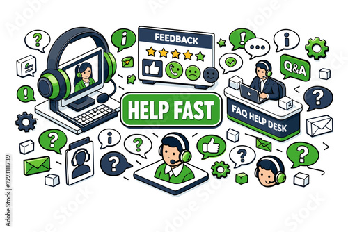 Customer Service Support Icons