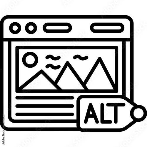 Alt Tag Vector Icon