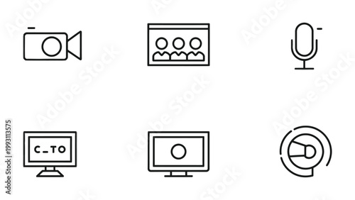 Digital Communication Icon Set: A modern and clean set of digital communication icons.
