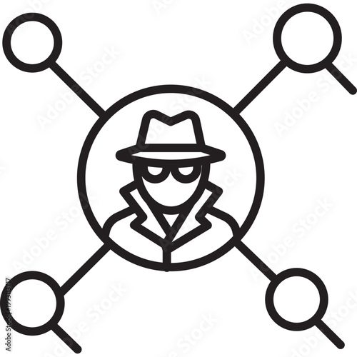Spy Network Vector Icon