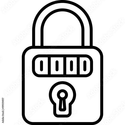 TSA Lock Vector Icon
