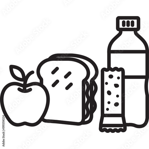 Travel Snacks Vector Icon