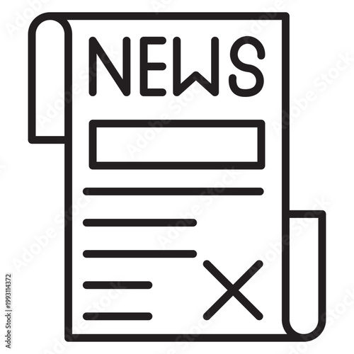 Fake Headline Vector Icon