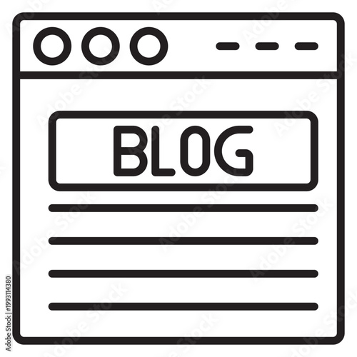 Fake Blog Vector Icon