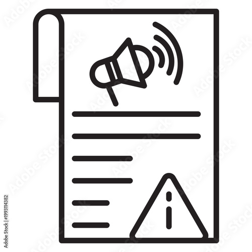 Fake News Alert Vector Icon