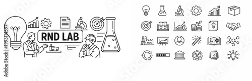 Research and Development Icons