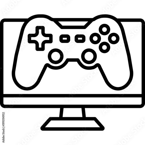 Gaming Monitor Vector Icon