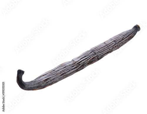 Aromatic vanilla beans isolated PNG, natural flavoring ingredient for baking and desserts on transparent background