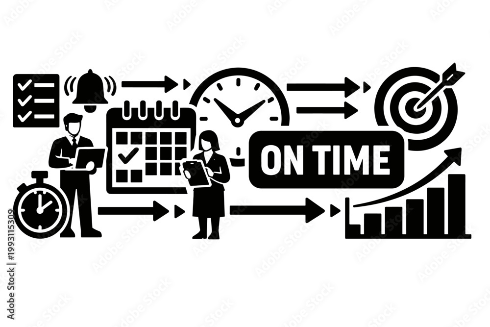 Obraz premium Business Productivity Flow
