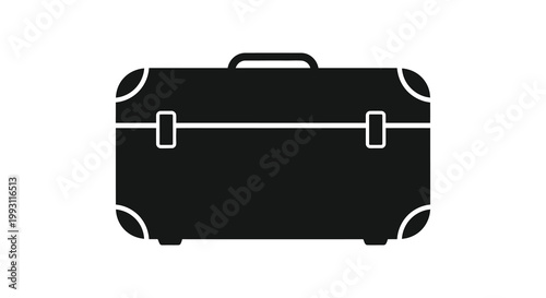 A classic dark colored trunk design presented in a striking black silhouette