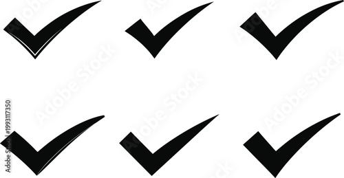 Ear with check mark vector icon set representing hearing test results, auditory health approval, or listening skills, available in silhouette and outline styles for medical apps.