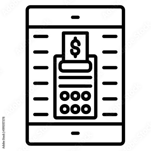 Mobile ATM Vector Icon