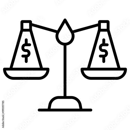 Tax Balance Vector Icon