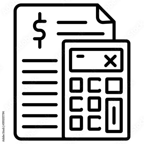 Tax Calculation Vector Icon