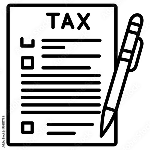 Tax Form Vector Icon