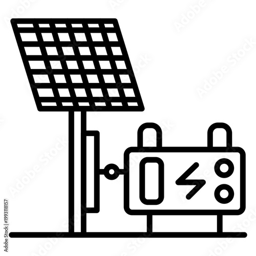 Solar Inverter Vector Icon