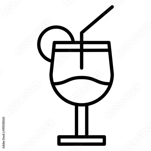 Cocktail Glass Vector Icon
