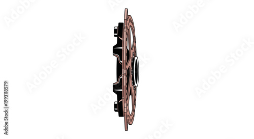 Close up of bicycle gear.