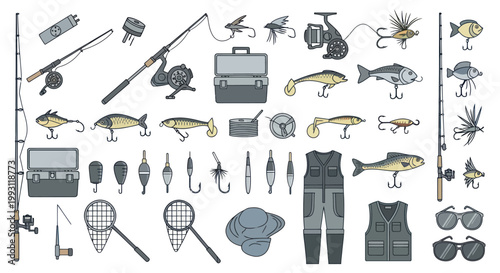 Fishing gear and tackle equipment.