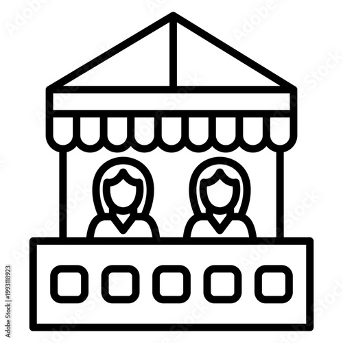 Street Vendor Vector Icon
