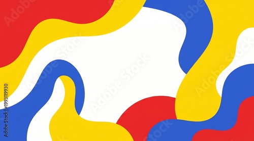 Bold Primary Color Abstract Background