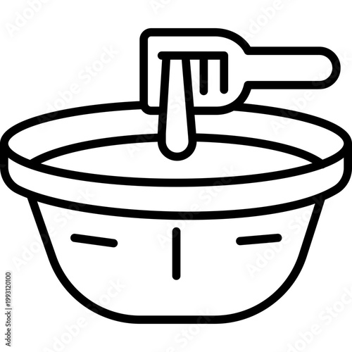 Hair Dye Bowl Vector Icon