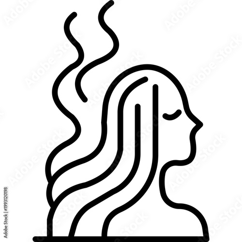 Hair Steam Vector Icon