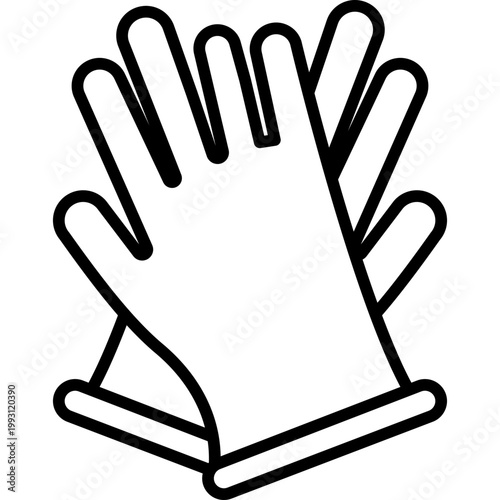 Salon Gloves Vector Icon