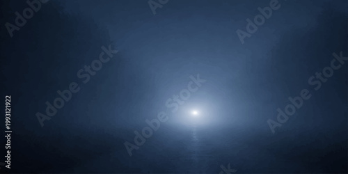 An abstract blue light background blends dark storm clouds with a mist of smoke and sea water texture to create a bright nature design