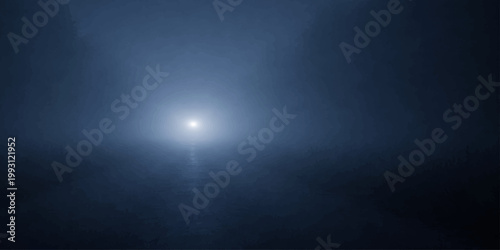 A bright abstract blue background featuring a mist of light and dark smoke textures that creates a stormy cloudscape resembling the deep sea or a night sky