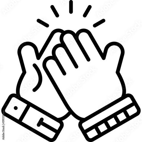 High Five Vector Icon