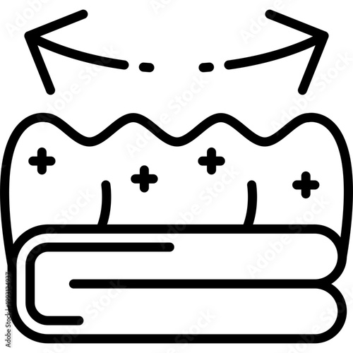 Fabric Elasticity Vector Icon