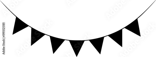 Minimalist Hanging Triangle Bunting Garland Silhouette