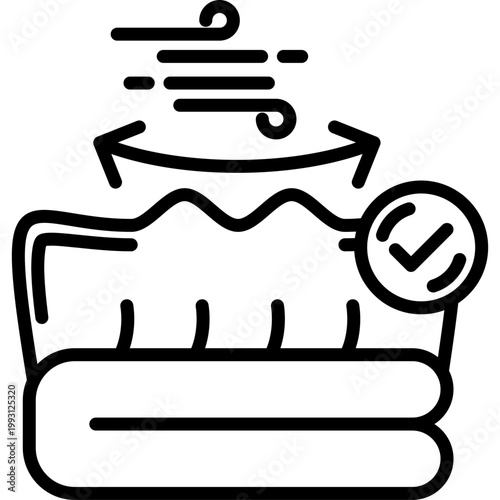 Windproof Fabric Vector Icon