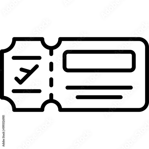 Plane Ticket Vector Icon