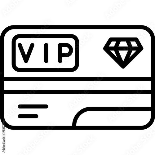 Vip Card Vector Icon