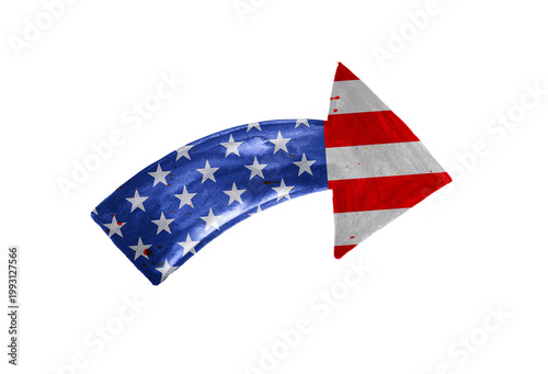American Flag Arrow icon symbol design