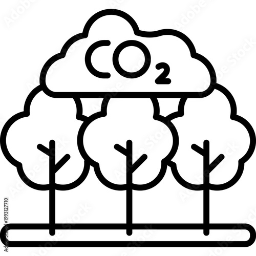 Carbon Offset Vector Icon