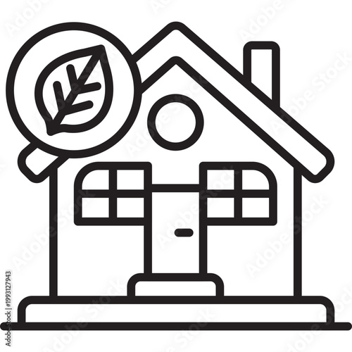 Eco Home Vector Icon