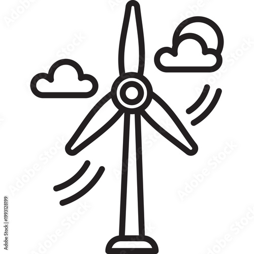 Wind Energy Vector Icon