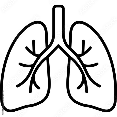 Lungs Vector Icon