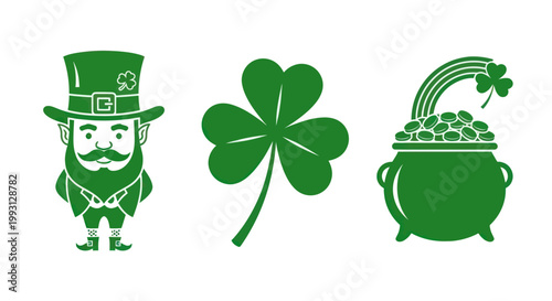 St Patricks Day Irish Leprechaun Symbols.