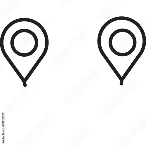 Map Distance Vector Icon
