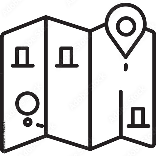 Map Stopover Vector Icon