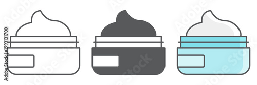 Beauty cream line icon, makeup and cosmetic, skin cream sign, vector graphics, a linear pattern on a white background.