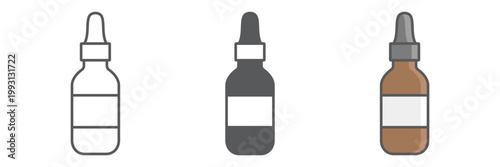 Cosmetic serum line icon, makeup and cosmetic, moisturizer sign, vector graphics, a linear pattern on a white background.