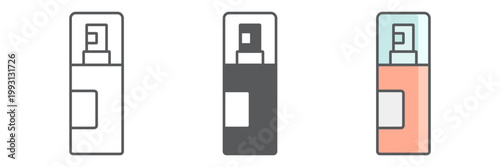 Beauty spray line icon, makeup and cosmetic, deodorant sign, vector graphics, a linear pattern on a white background.